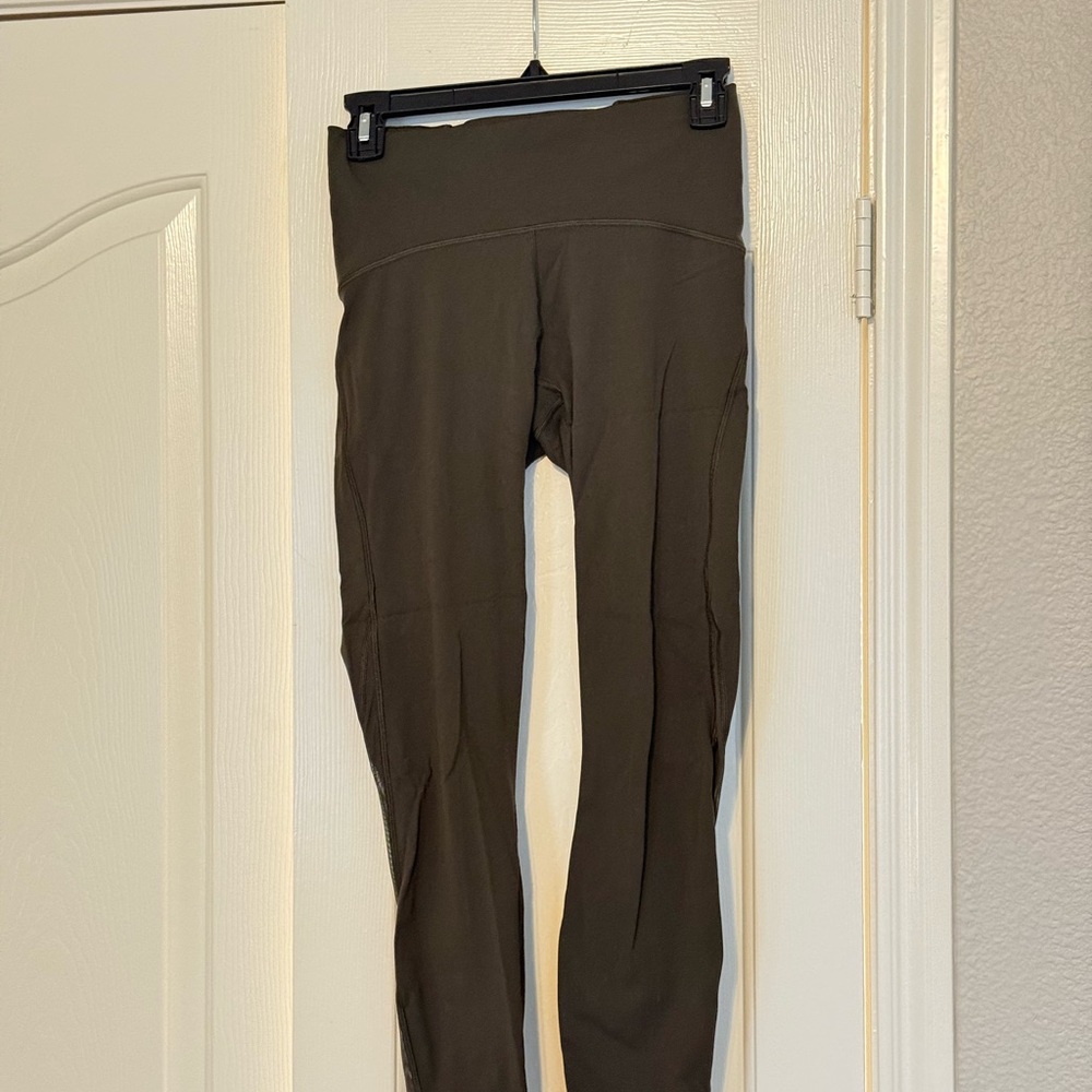 High-Waist Slim Leg Active Leggings - Dark Olive Lululemon